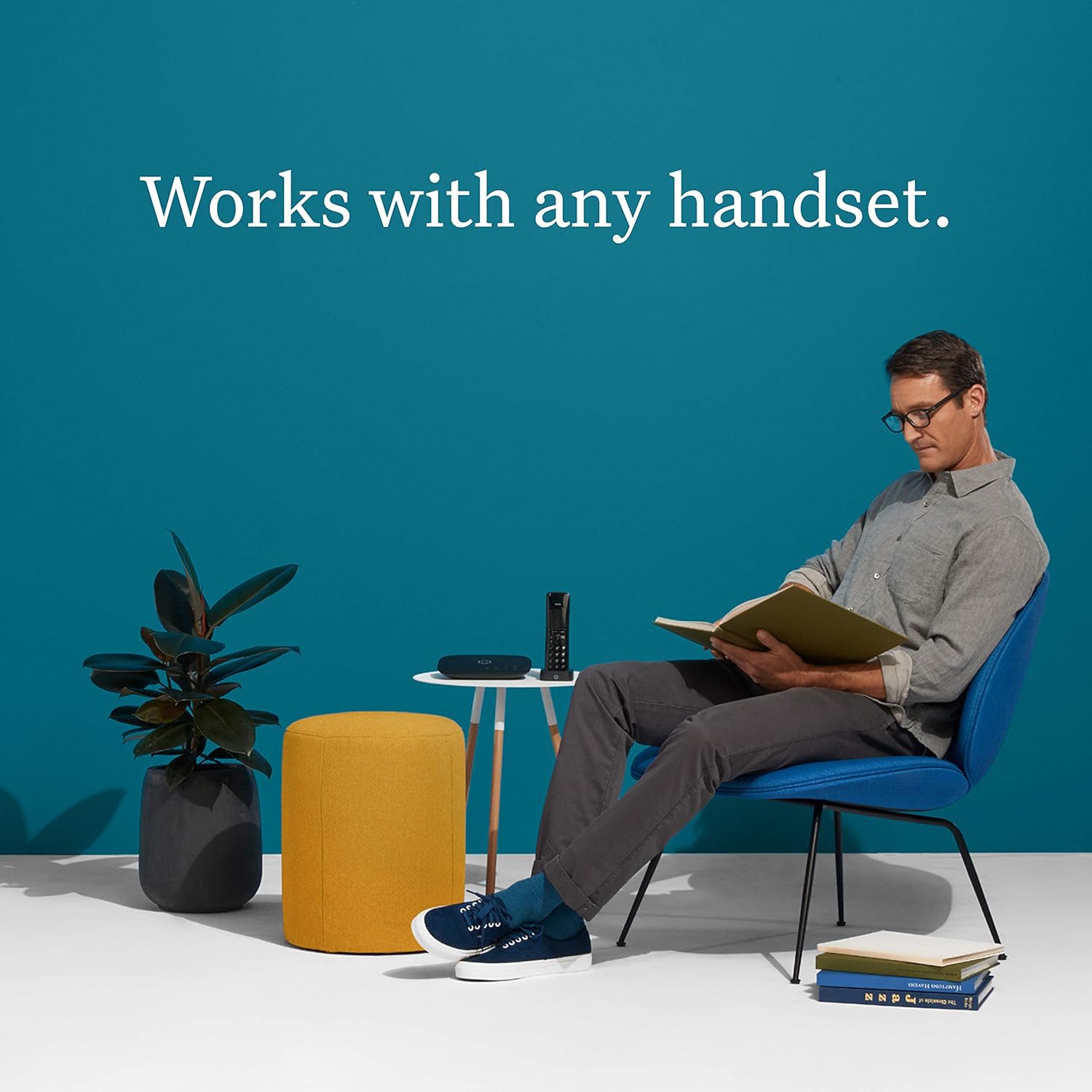 Ooma Telo VoIP Free Internet Home Phone Service and HD3 Handset.
