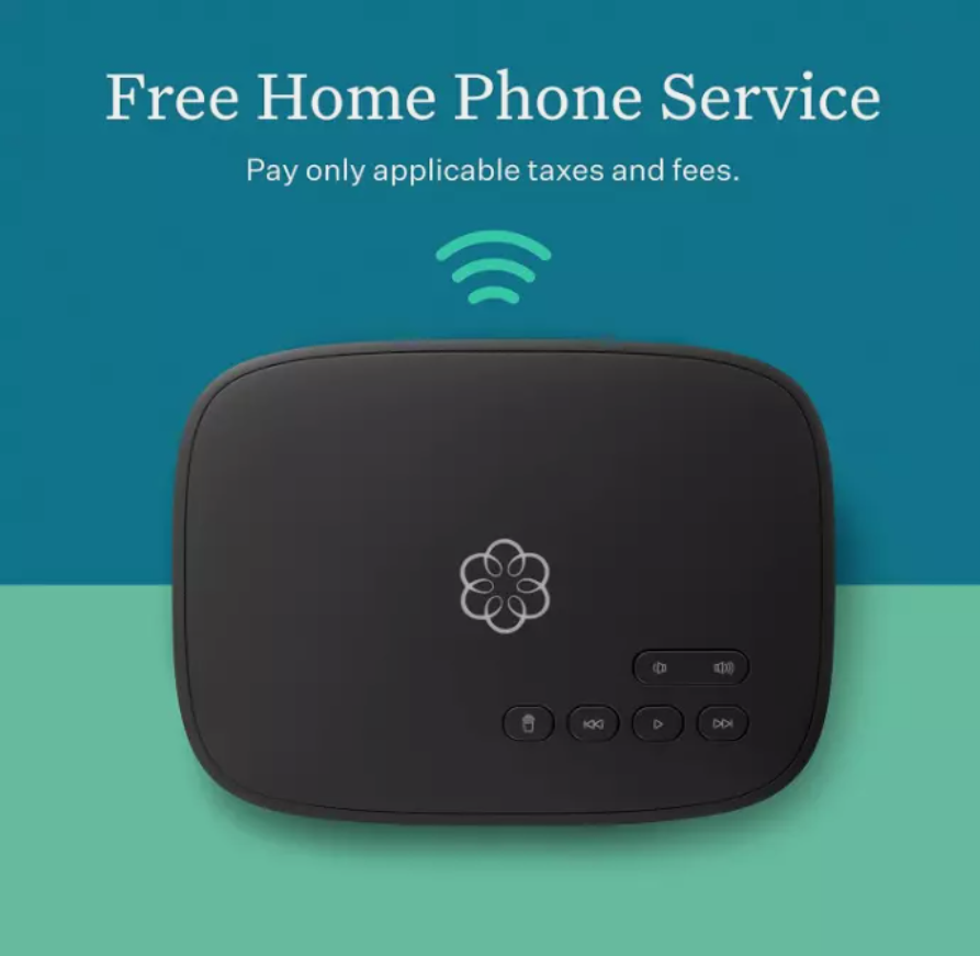 Ooma Telo AIR 2 Wireless VoIP Free Internet Home Phone Service and HD3 Handset.